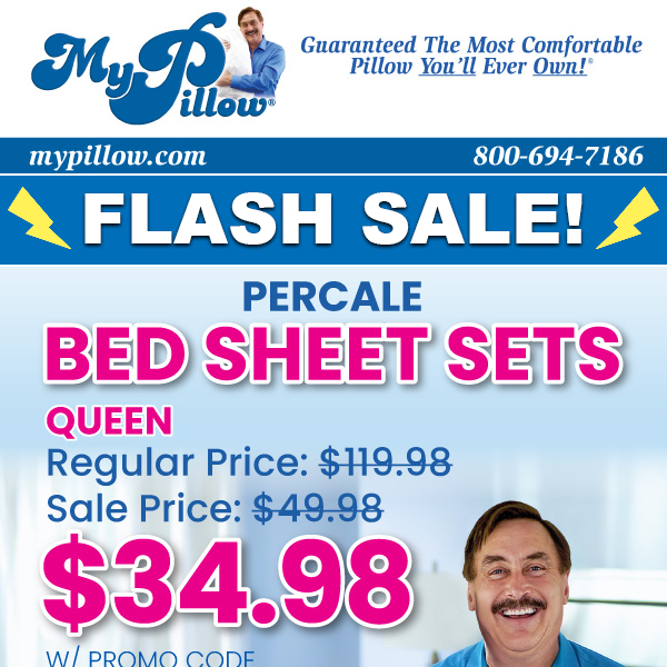 Percale Bed Sheet Blowout Special
