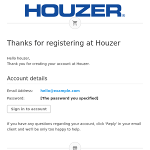 Thanks for registering at Houzer