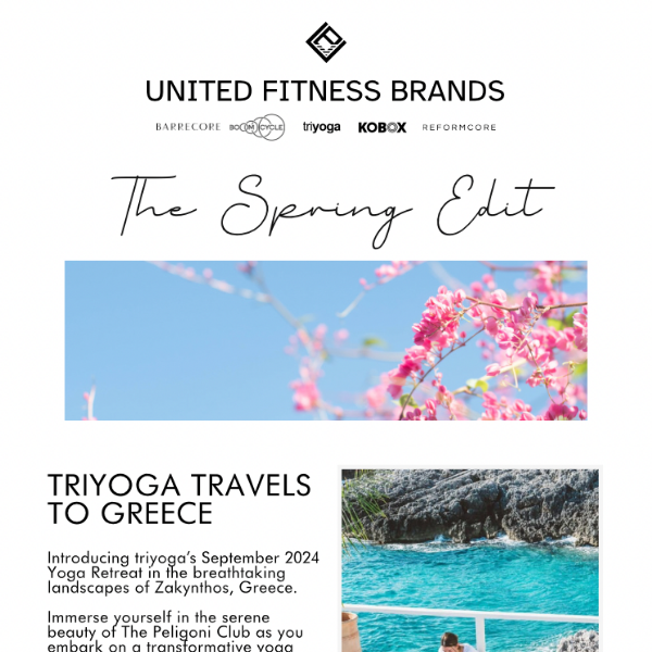 Triyoga, New lunch classes | Join our Greece Retreat | Special skincare event