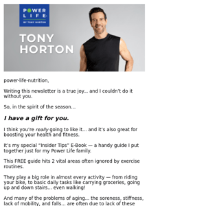 To: Power Life Nutrition   From: Tony