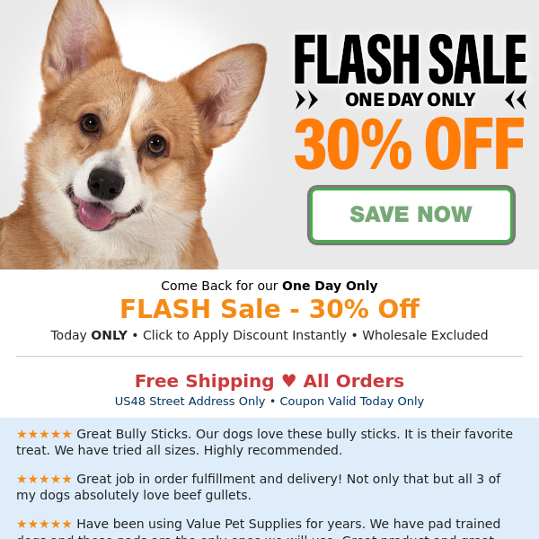 Flash Sale > 30% OFF