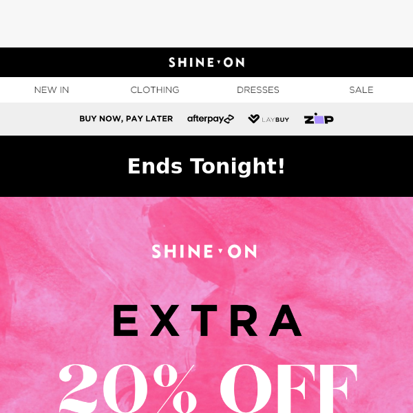 ENDS TONIGHT!! 💖 Extra 20% off SALE CLOTHING 💖