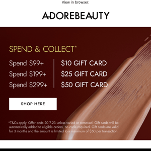 Psst! Want a $50 gift card?*