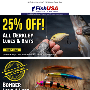 All Berkley Lures 25% Off Today Only!