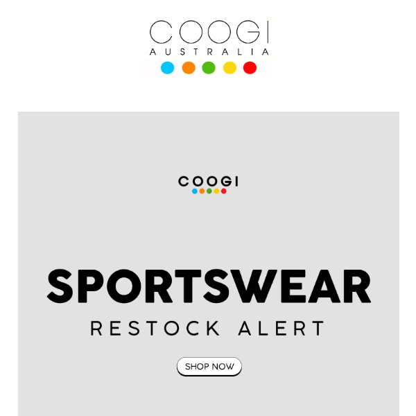Restock Alert! COOGI's Sportswear Is Back! Limited Supplies Available!
