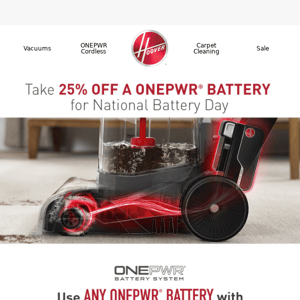 Save 25% on ONEPWR batteries