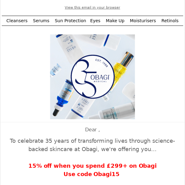 15% off Obagi ends tonight!