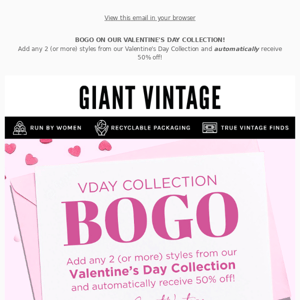 BOGO: IN LOVE WITH SAVINGS! 💓