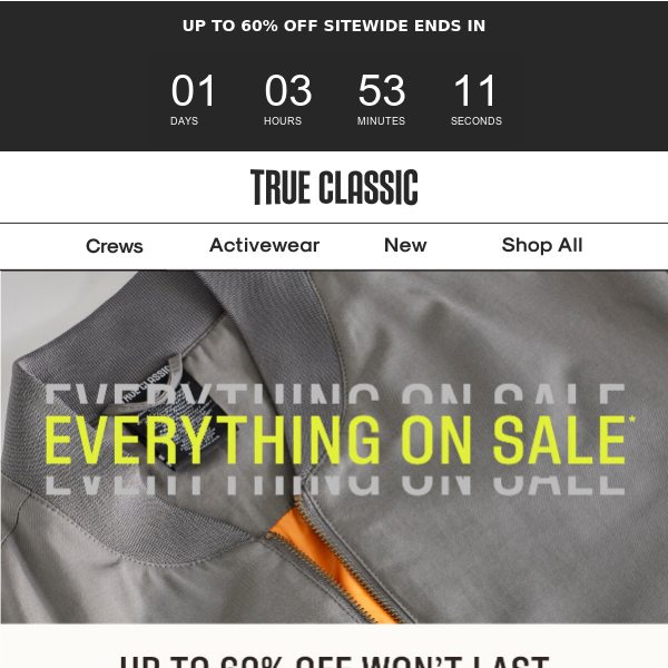 ALMOST OVER: Up to 60% off sitewide