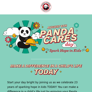 Spark hope in kids by enjoying 🐼 faves TODAY!