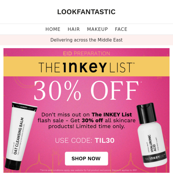 30% off 🖤 The INKEY List