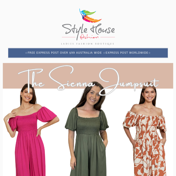 Bestsellers Restocked Sienna Jumpsuit & Stacey Maxi Dress 🥳 We Express Post 'same day' Australia Wide