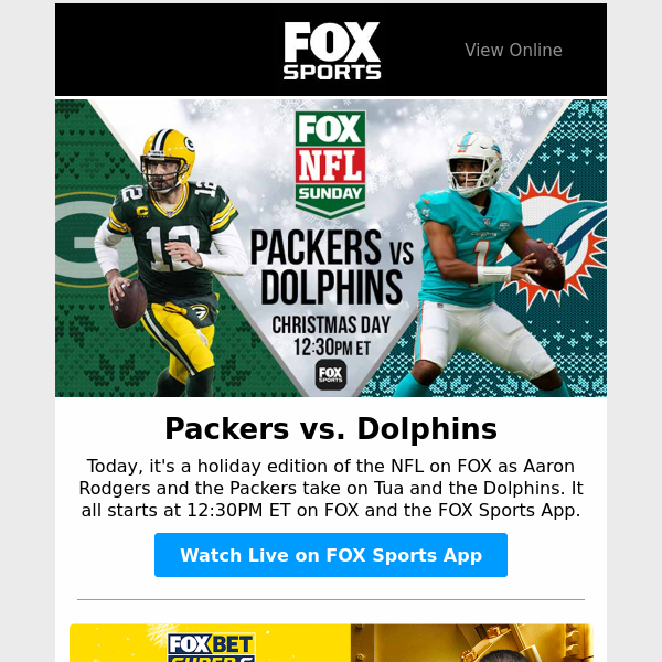 Christmas Day Football: Packers vs. Dolphins - FOX Sports