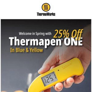 25% Off Thermapen ONE in Blue & Yellow