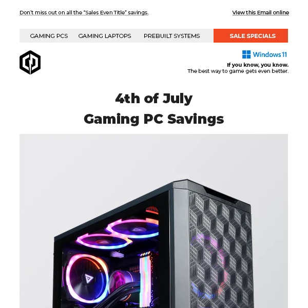 ✔4th of July Gaming PC Deals Are Here