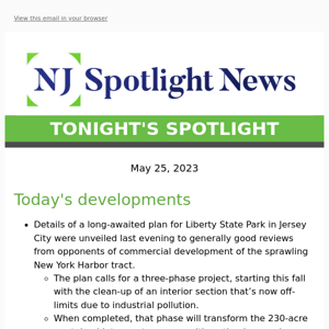 The future of Liberty State Park: Tonight's Spotlight