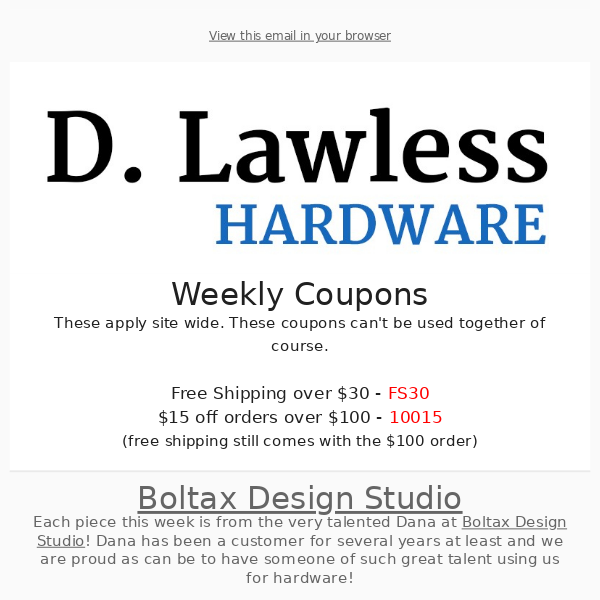 Free Shipping Over $30 + Boltax Design Studio