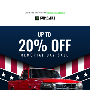 Memorial Day Sale - Up To 20% Off! 🇺🇸