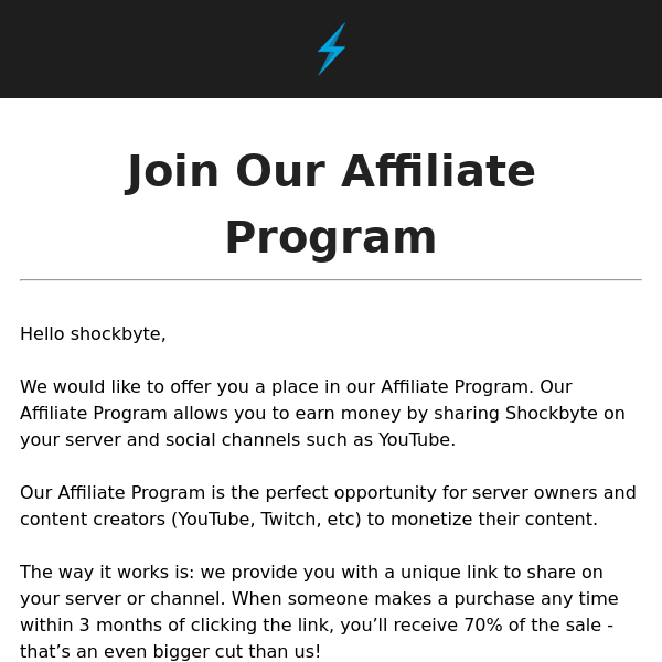 💰 Earn money with our Affiliate Program
