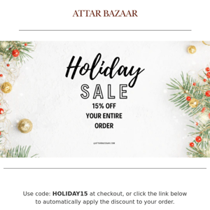 Exclusive Holiday Fragrance Sale - Limited time only!