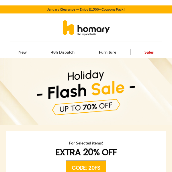 🔥 Hot Weekend, Hotter Deals: 20% Off Flash Deal!