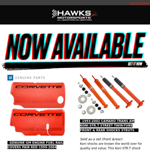 See What's New At Hawks Motorsports - August 11