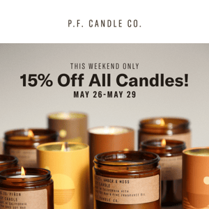 Sale on ALL candles!