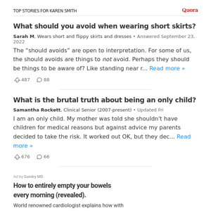 What should you avoid when wearing short skirts?