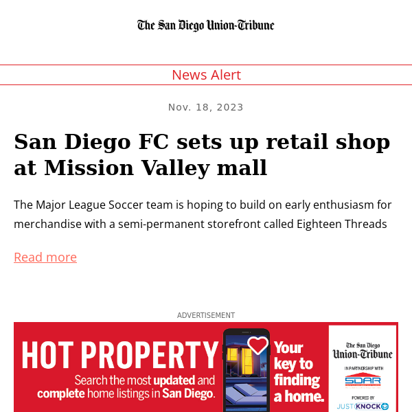 San Diego FC sets up retail shop at Mission Valley mall