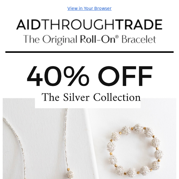 40% off The Silver Collection - ends tonight!