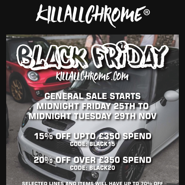 KillAllChrome® Black Friday SALE - SAVE up to 70%