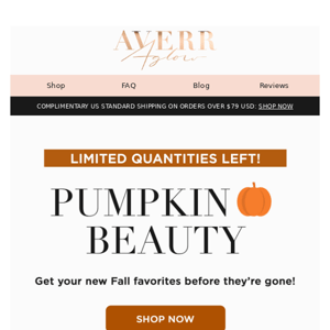 Treat yourself to Pumpkin – limited quantities left!