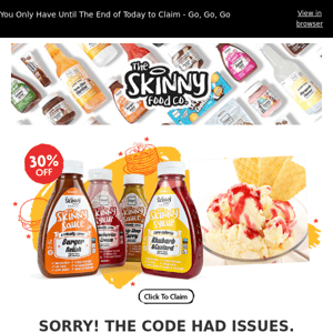 Sorry The Skinny Food Co huge error