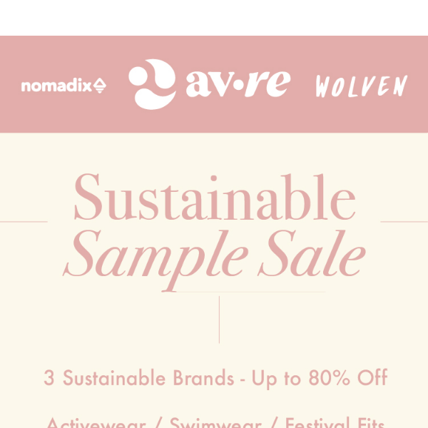 Sustainable Sample Sale!!! 👟