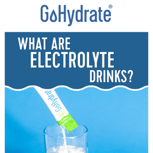 The benefits of electrolyte drinks