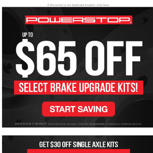 Up to $65 Off 🚨 Powerstop Brakes!