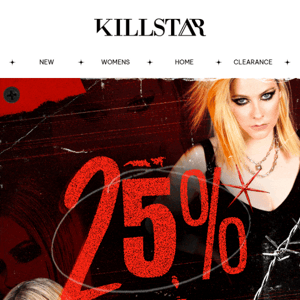 25% Off Avril Lavigne By KILLSTAR! 🖤