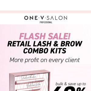 60% off lash brow retail combo kits