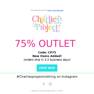 75% OFF Outlet! Don't Miss New Items Added