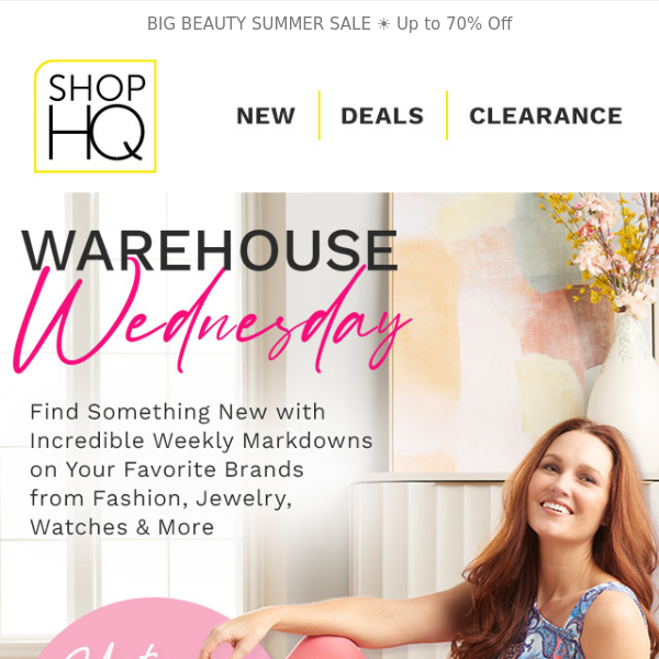 Open Now! UP TO 80% OFF Warehouse Wednesday