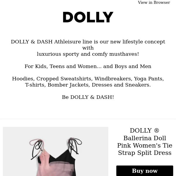 DOLLY ® Ballerina Doll Pink Women's Tie Strap Split Dress and more products you're sure to love