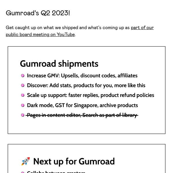 Gumroad's Q2 2023!