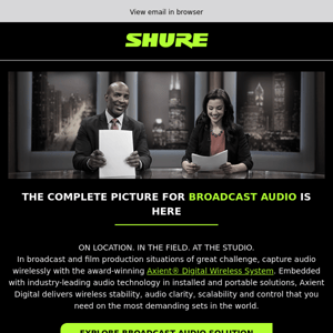 The Complete Picture for Broadcast Audio is HERE.