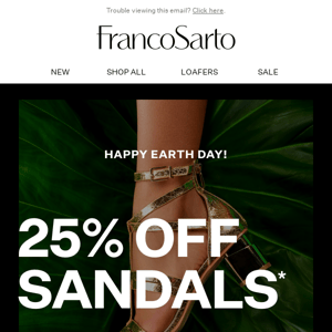 It’s Earth Day! Celebrate With 25% off Sandals