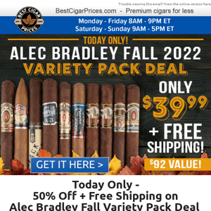 🍂 Today Only - 50% Off + Free Shipping on Alec Bradley Fall 2022 Variety Pack Deal 🍂