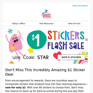 Don't Miss $1 Stickers | Ends Midnight!