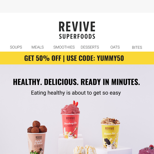 Give our 30 second smoothies a try for 50% off