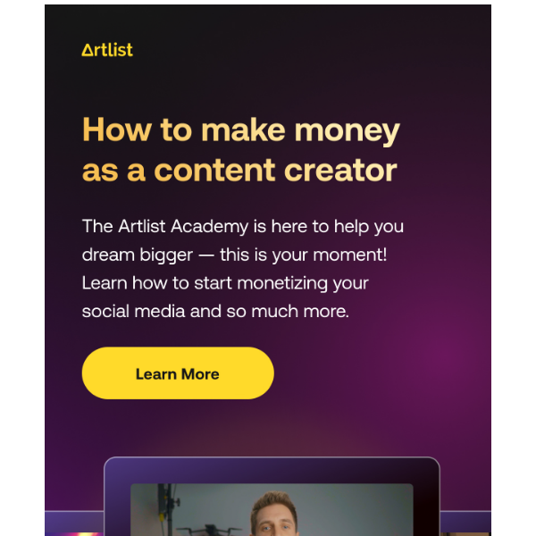 Artlist.io, now’s the time to start monetizing your content