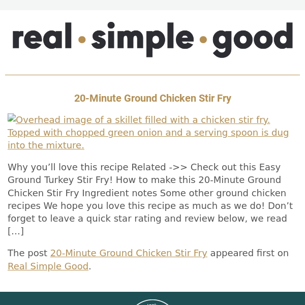 20-Minute Ground Chicken Stir Fry