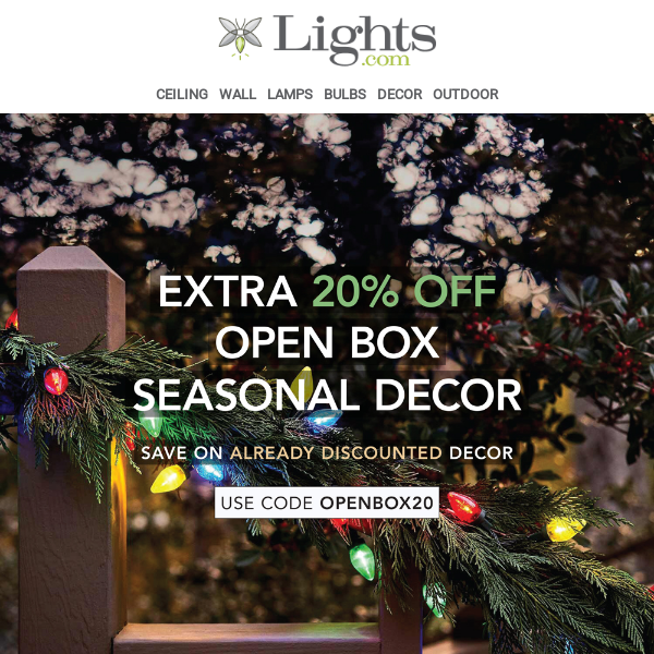 20% off Select Seasonal Decor! 📦 | Lights.com